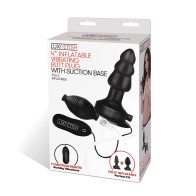 Plug Anal Inflable Vibrante Lux Fetish Negro