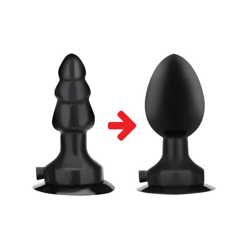 Lux Fetish Inflatable Vibrating Butt Plug Black