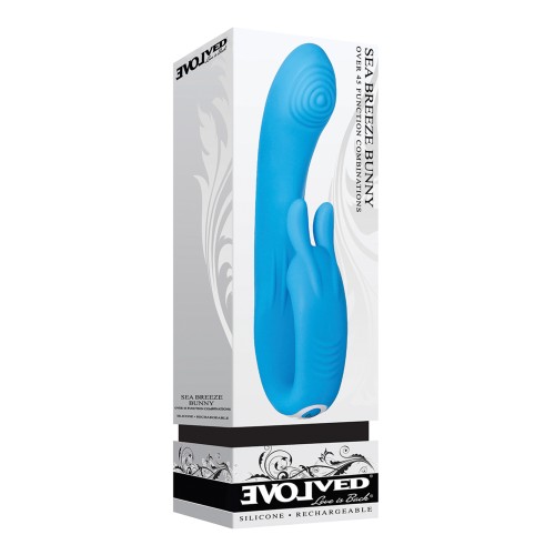 Vibrador Evolved Sea Breeze Bunny Dual Stim - Azul