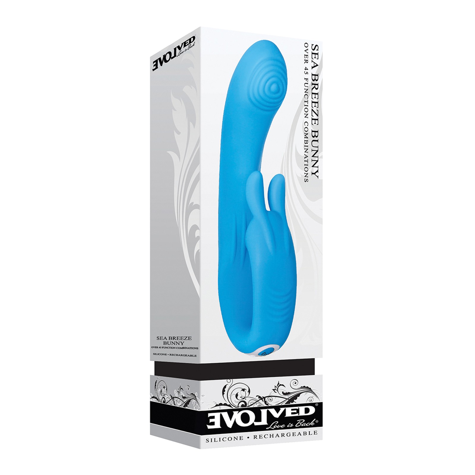 Evolved Sea Breeze Bunny Rechargeable Dual Stim - Blue