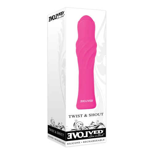 Evolved Twist Shout Rechargeable Bullet Pink