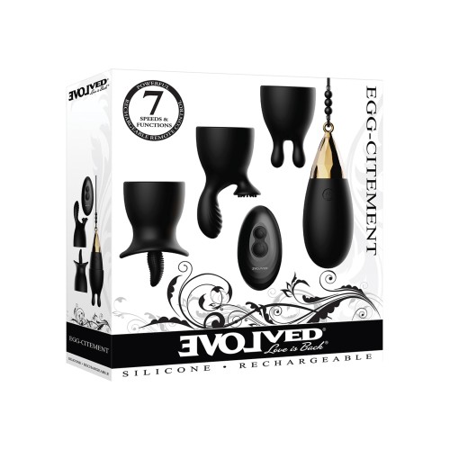 Evolved Egg Citement Rechargeable Vibrating Bullet Black/Gold