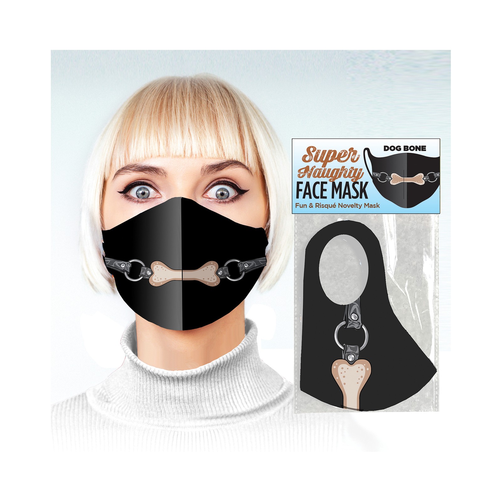 Super Naughty Doggy Bone Costume Mask