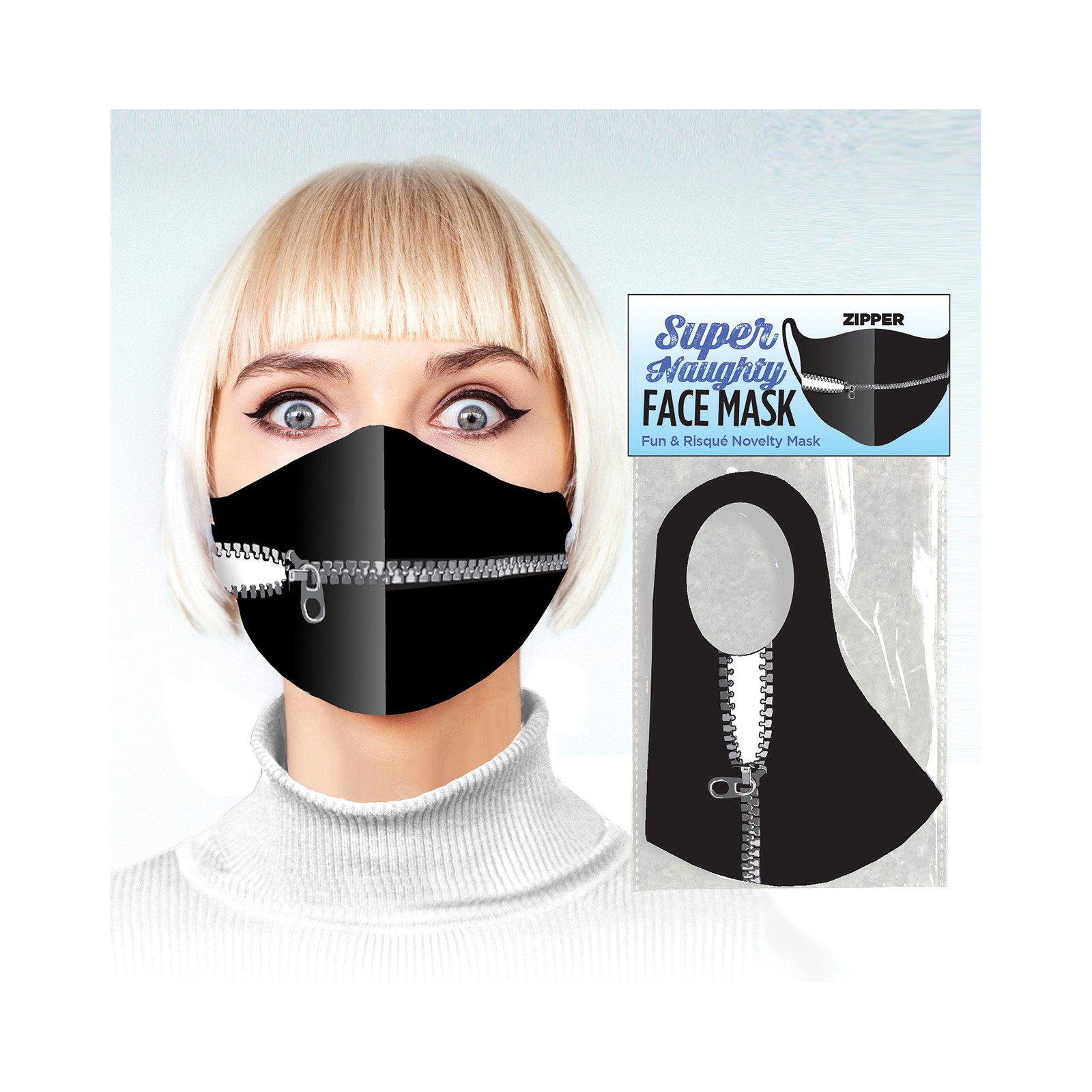 Super Naughty Zipper Mask Fun Accessory