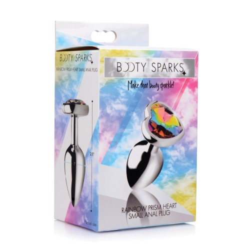 Booty Sparks Heart Shaped Rainbow Prism Anal Plug Small