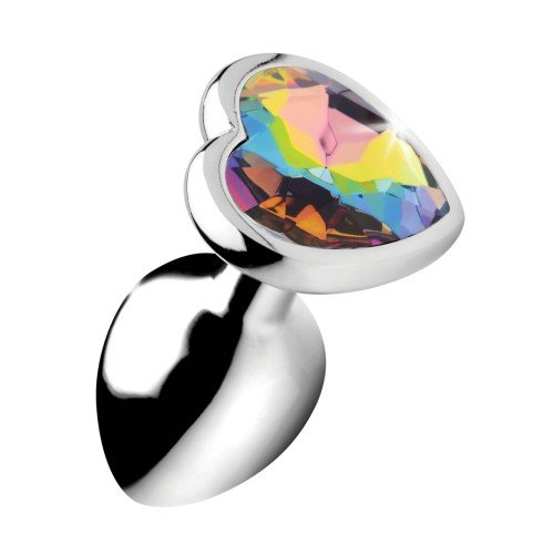 Booty Sparks Heart Shaped Rainbow Prism Anal Plug Small