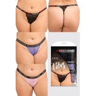 Vibes F*ck 3 Pack Lace Thongs