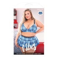 Vibes No Fucks Given Plaid Skirt