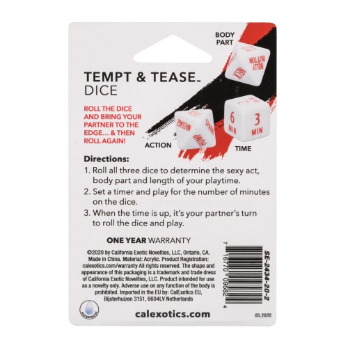 Tempt & Tease Dice Game for Couples