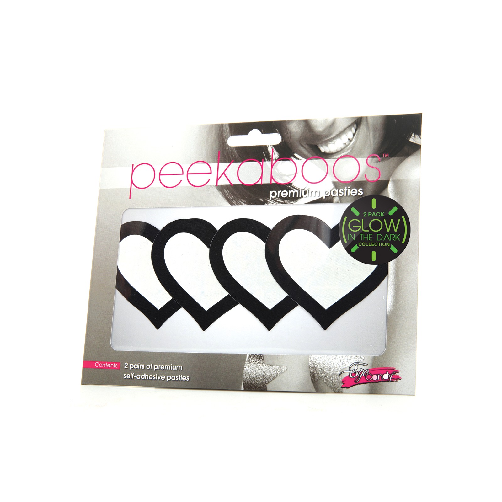 Peekaboo Corazones que Brillan en la Oscuridad - Pack de 2