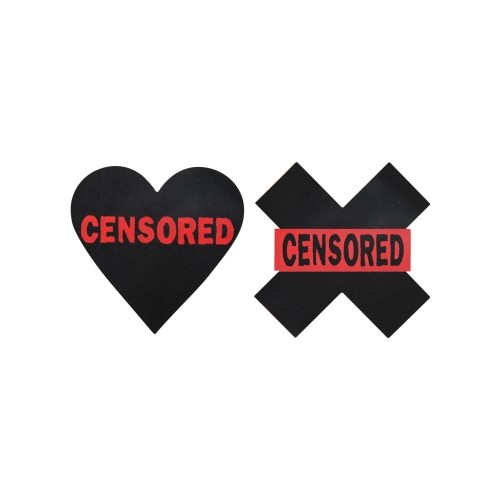 Censored Hearts & X Pack of 2