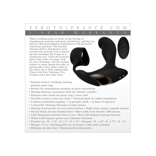 Zero Tolerance Strapped & Tapped Black Prostate Vibrator