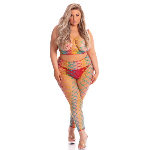 Pink Lipstick Roy G. Biv Bodystocking for Bold Expression