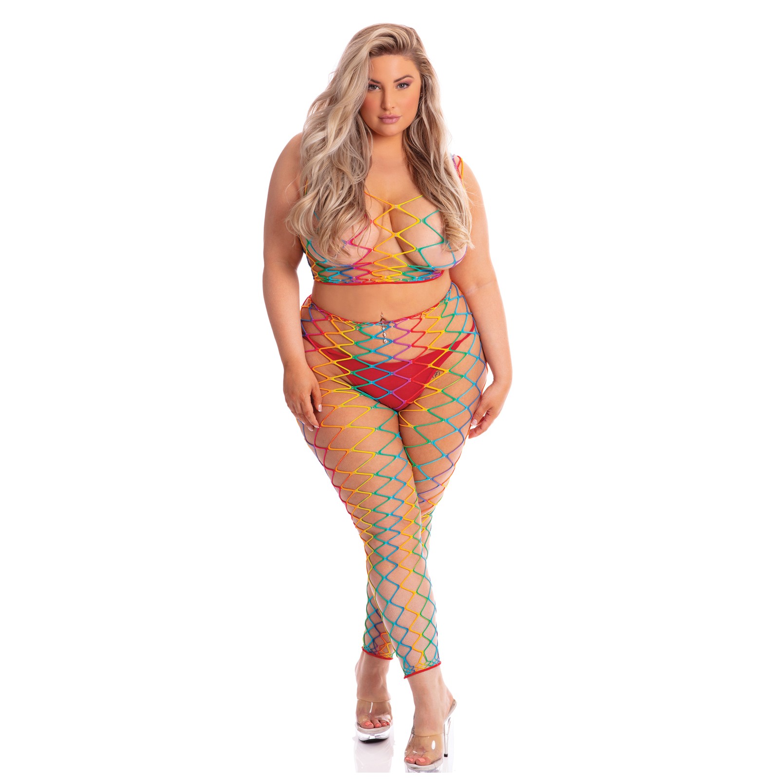 Pink Lipstick Roy G. Biv Bodystocking for Bold Expression