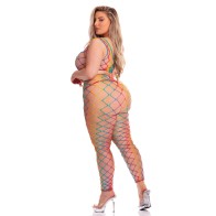 Pink Lipstick Roy G. Biv Bodystocking for Bold Expression