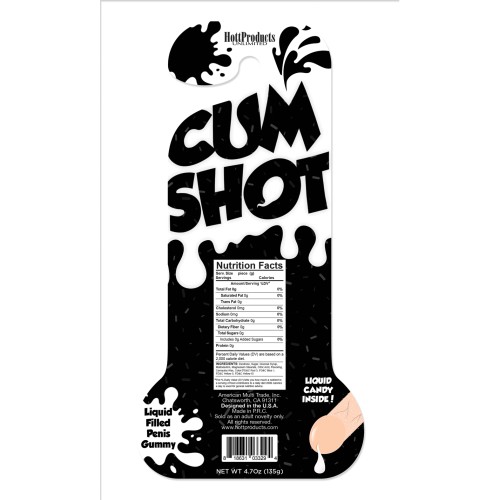 Cum Shots Gummy Pecker Relleno de Líquido