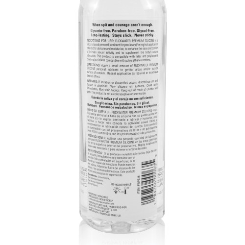 Lubricante Silicone Premium Fuck Water 16 oz Duradero