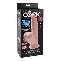 King Cock Plus 7 Pulgadas Pene de Triple Densidad Marfil