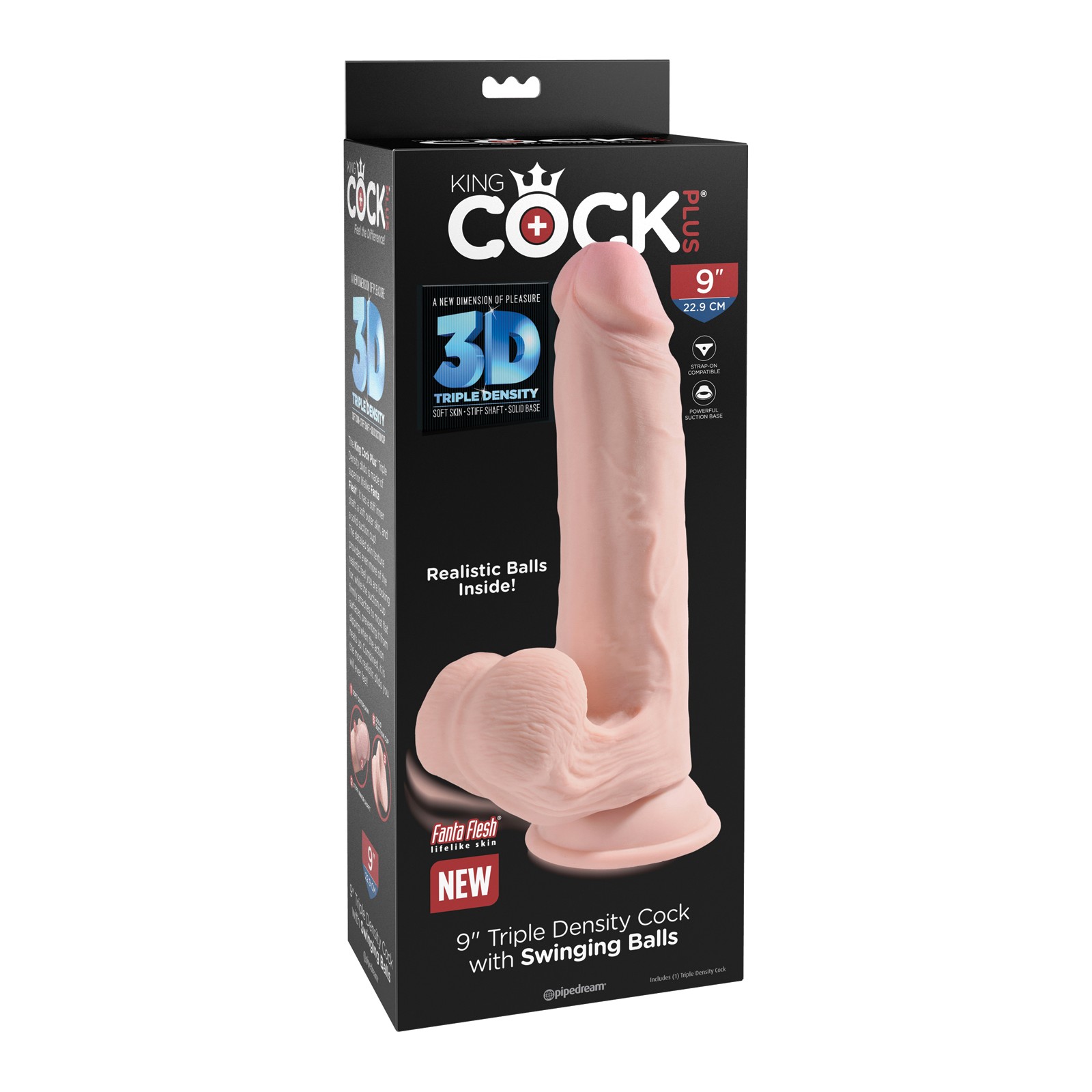 Pene King Cock Plus de Triple Densidad con Bolas Móviles