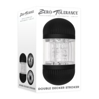 Masturbador Zero Tolerance Double Decker Negro Transparente