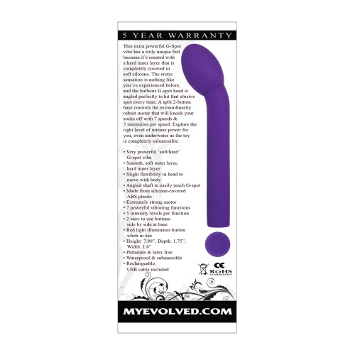 Evolved Sweet Spot Powerful G-Spot Vibrator - Purple