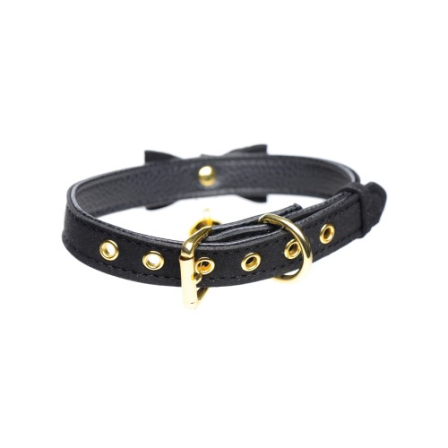 Master Series Kitty Cat Bell Collar Black Gold