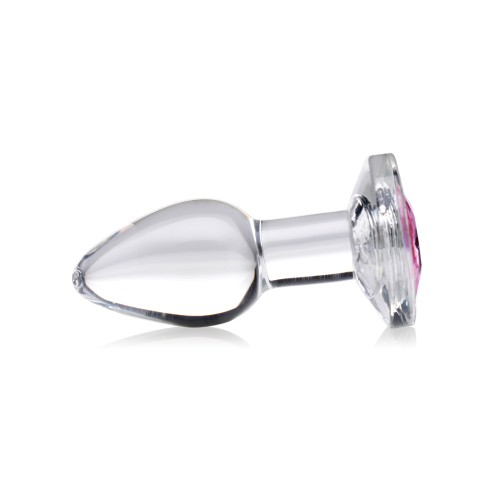 Booty Sparks Small Pink Gem Glass Anal Plug