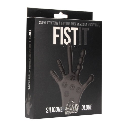 Shots Fistit Silicone Stimulation Glove Black