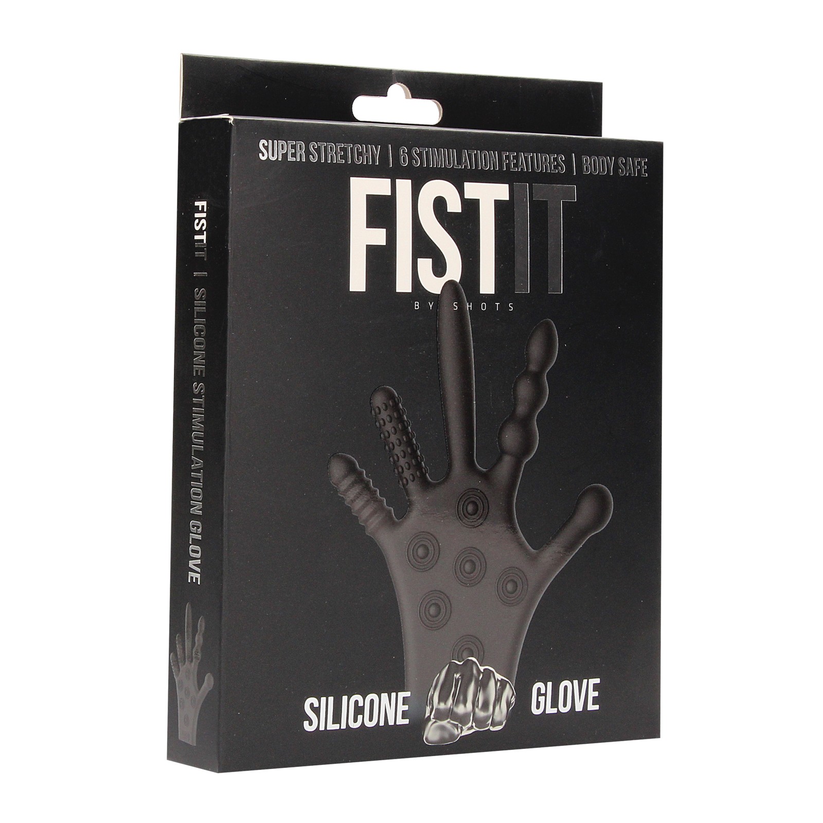 Shots Fistit Silicone Stimulation Glove Black