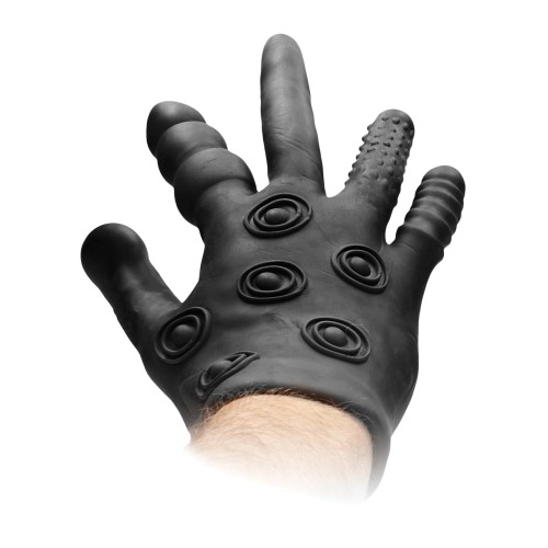 Shots Fistit Silicone Stimulation Glove Black