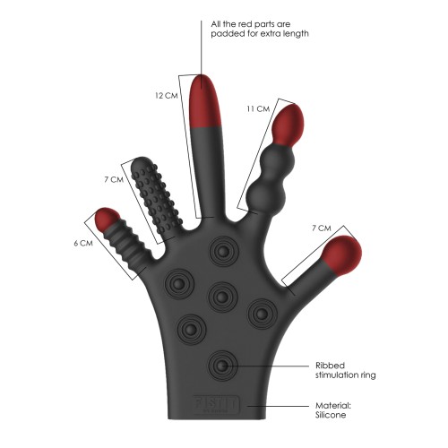 Shots Fistit Silicone Stimulation Glove Black