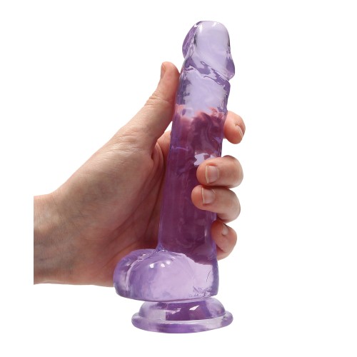 Shots RealRock Realistic Crystal Clear 7 Inch Dildo Purple