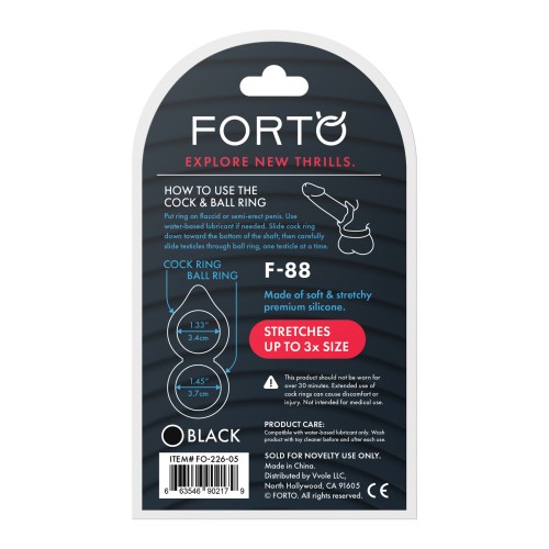 Forto F-88 Double Ring Cock Ring