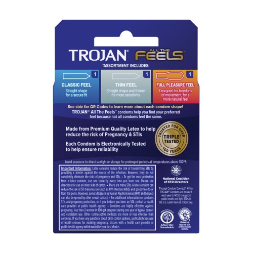 Paquete de Condones Trojan All the Feels