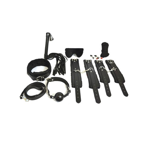 Kit de Bondage Plesur Everything 12 Piezas en Negro