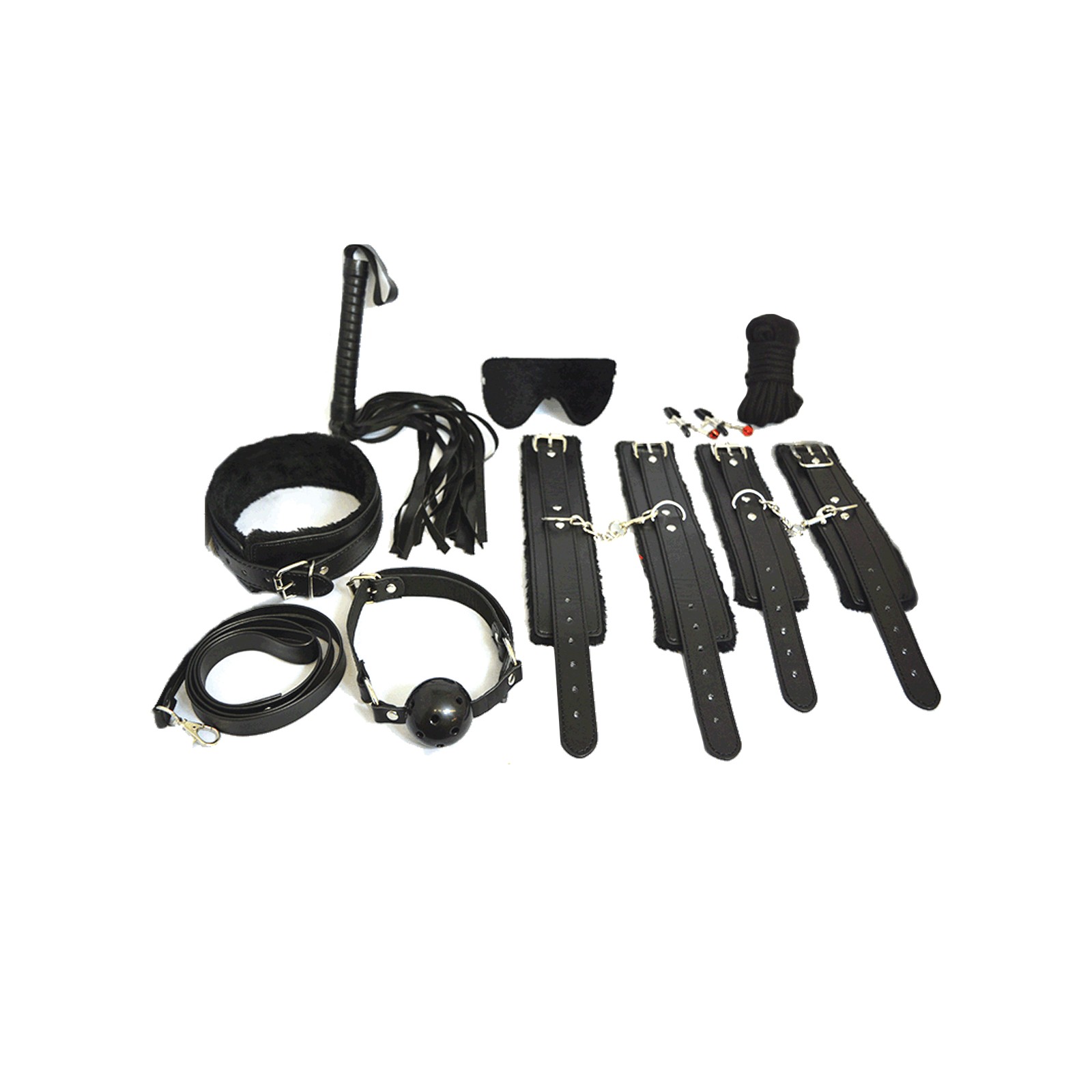 Kit de Bondage Plesur Everything 12 Piezas en Negro