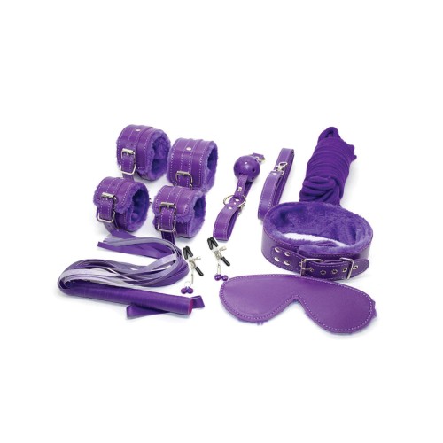 Kit Todo en Uno de Bondage de 12 Piezas Morado