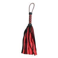 Flogger de 17" Suede y Piel Sintética - Negro/Rojo