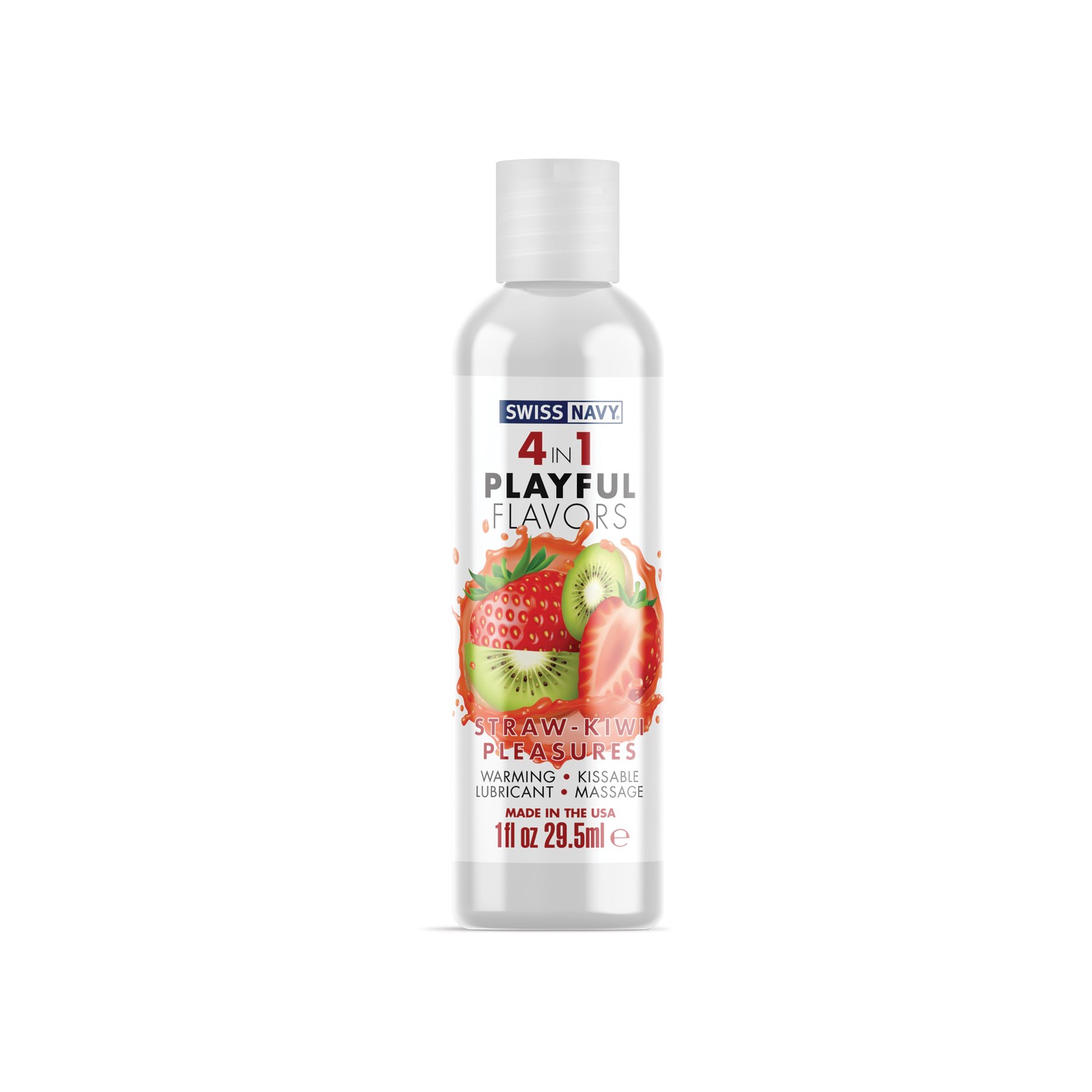 Swiss Navy 4 in 1 Playful Flavors Strawberry Kiwi Pleasure - 1 oz