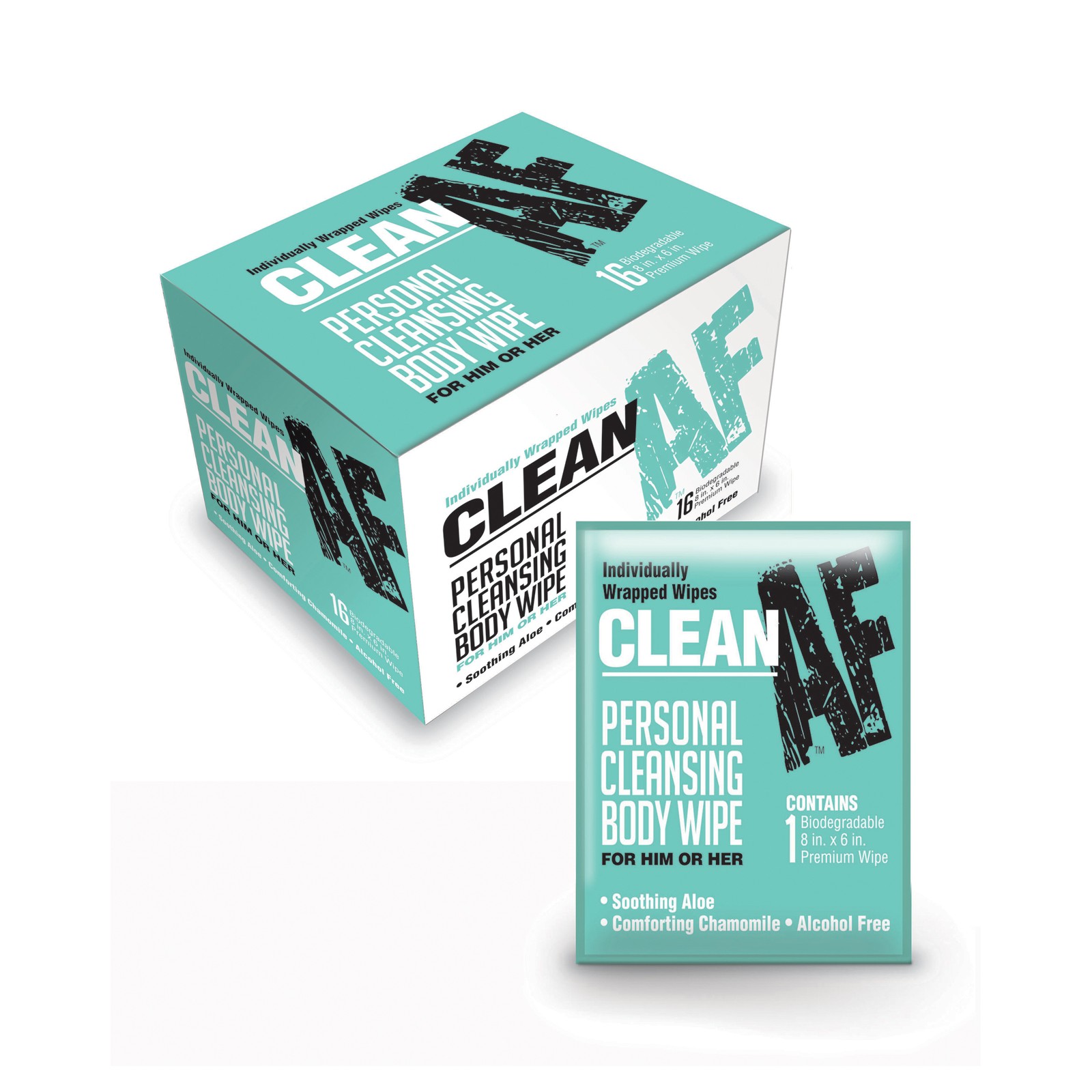 Clean AF Personal Cleansing Wipes for Freshness On-the-Go