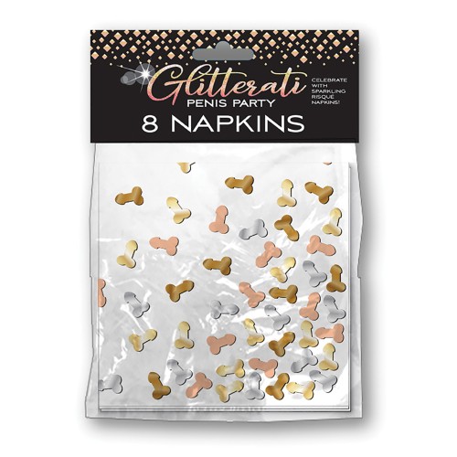 Glitterati Penis Party Napkins - Perfect for Bachelorette Parties