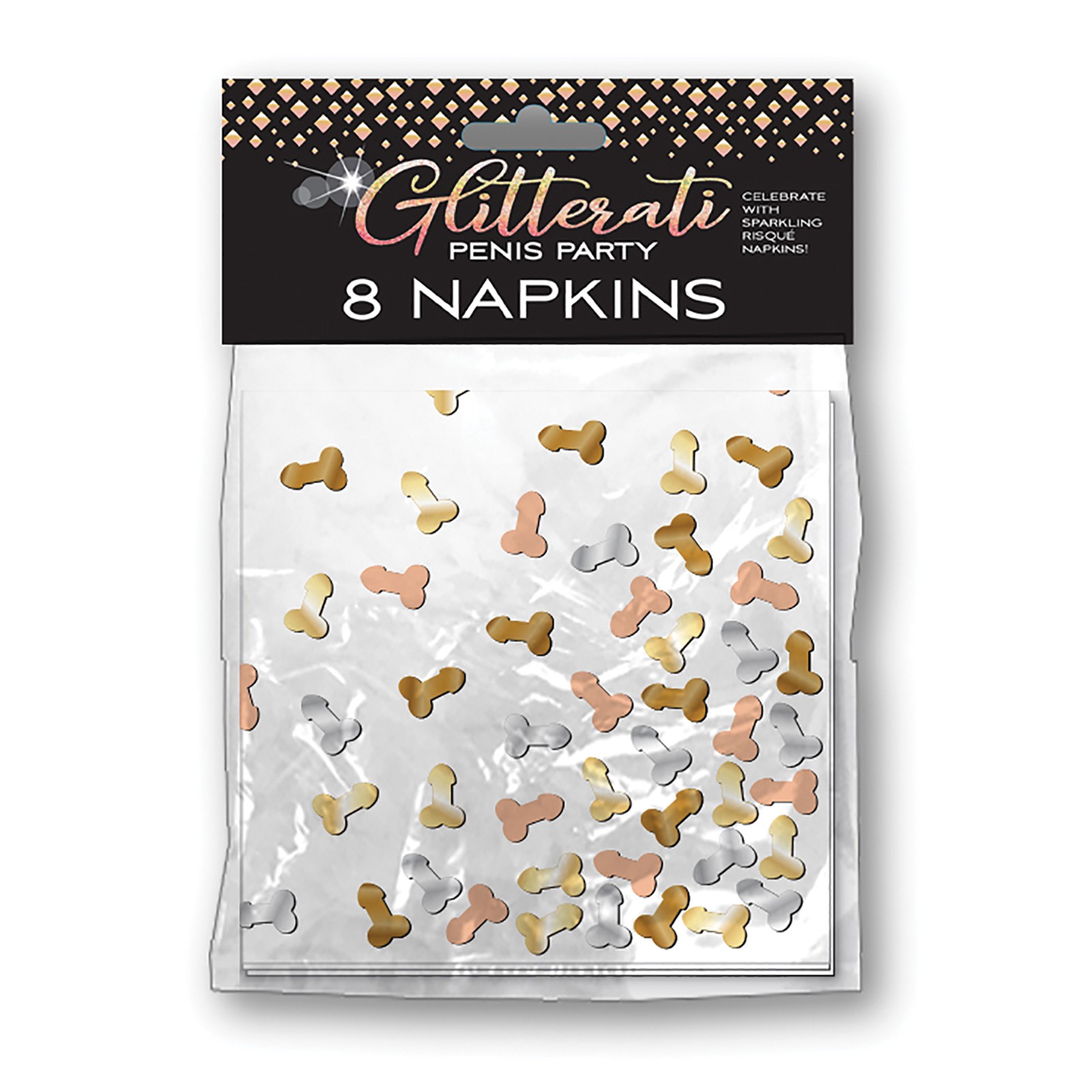 Glitterati Penis Party Napkins - Perfect for Bachelorette Parties