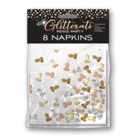 Servilletas de Fiesta con Penes Glitterati - Perfectas para Despedidas de Soltera