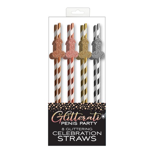 Glitterati Penis Party Straws - Fun Party Accessories