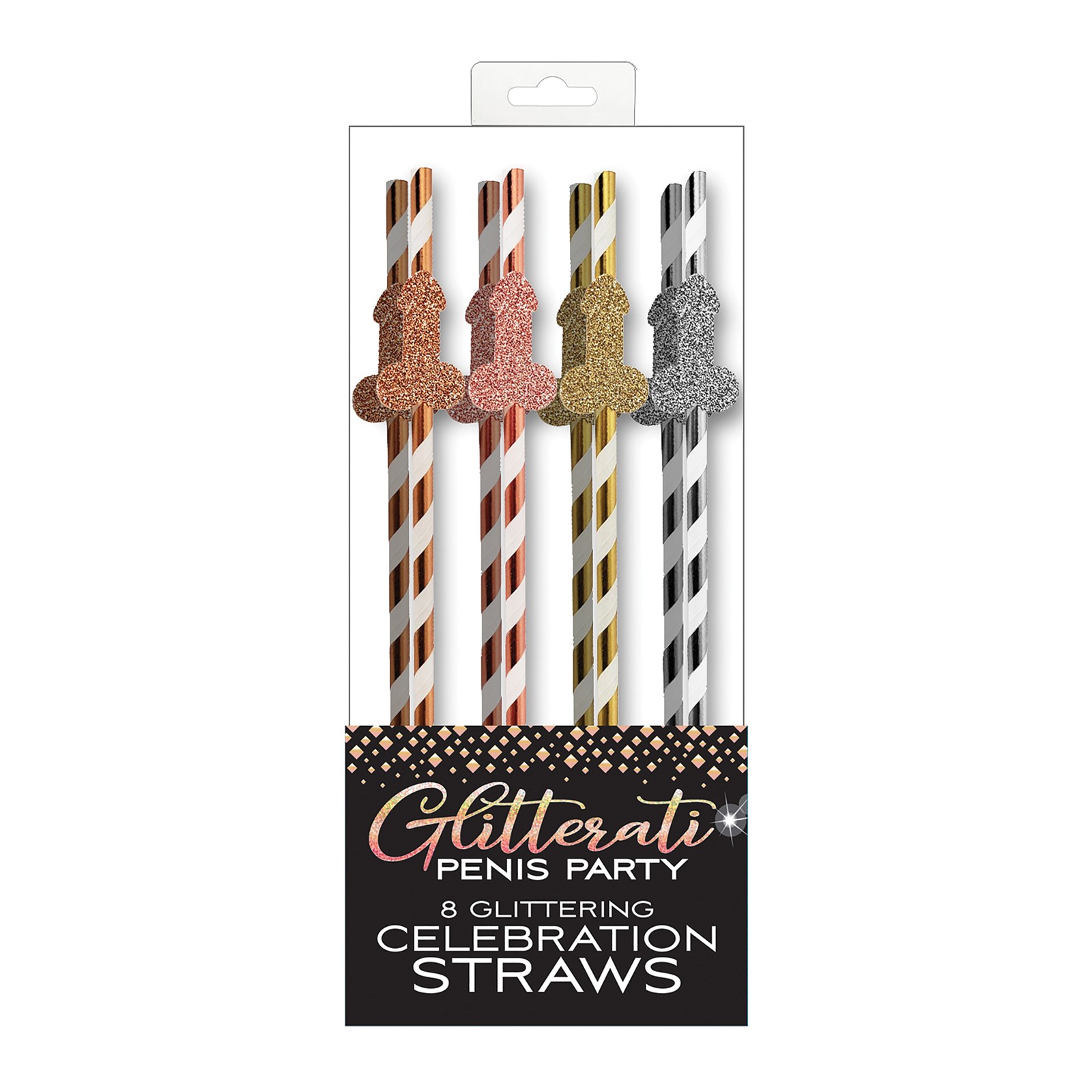 Glitterati Penis Party Straws - Fun Party Accessories