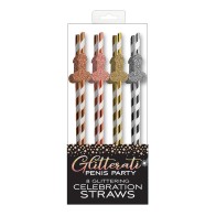 Glitterati Penis Party Straws - Fun Party Accessories