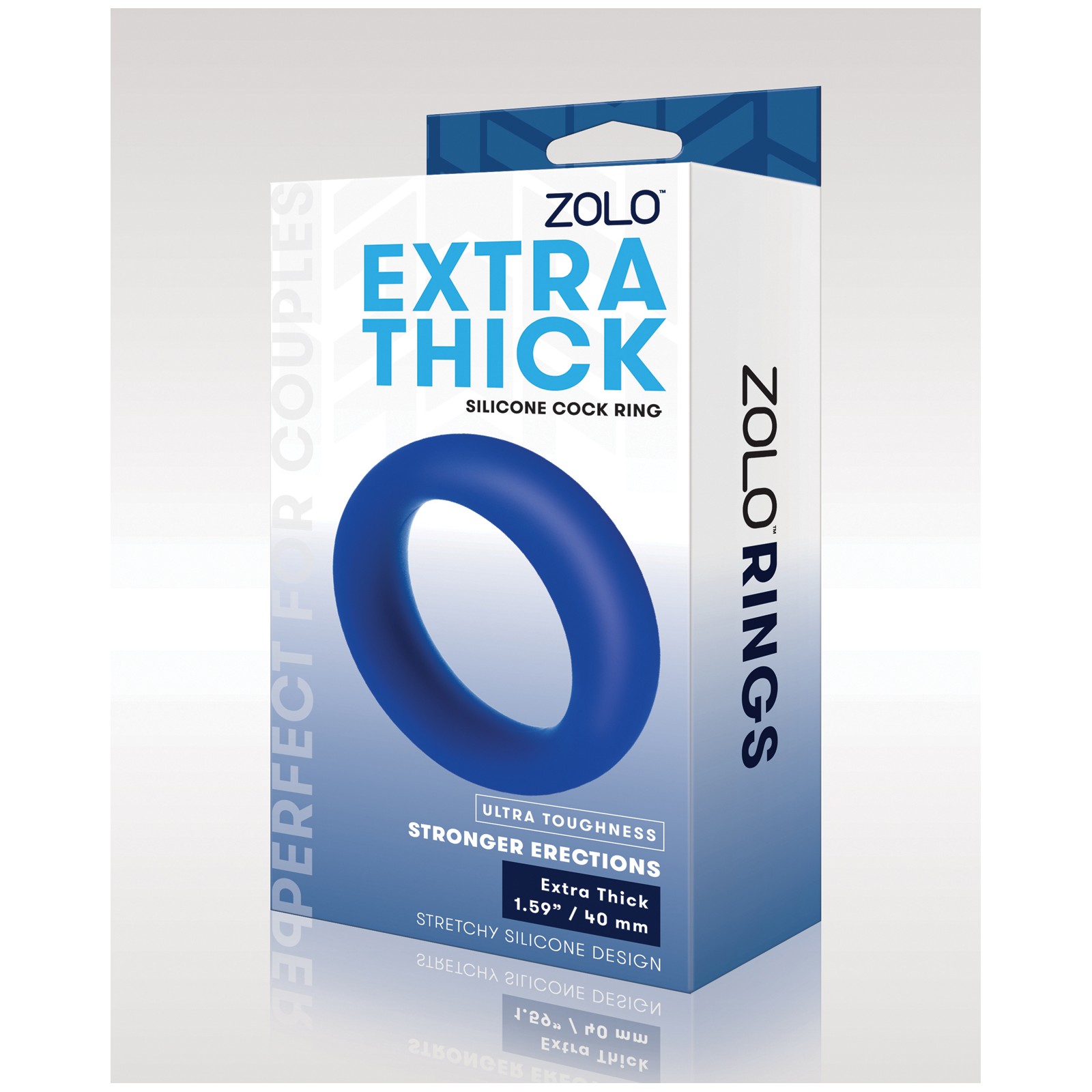 ZOLO Extra Thick Silicone Cock Ring - Blue