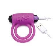 Bang! Vibrating Cock Ring & Bullet Remote - Purple Pleasure