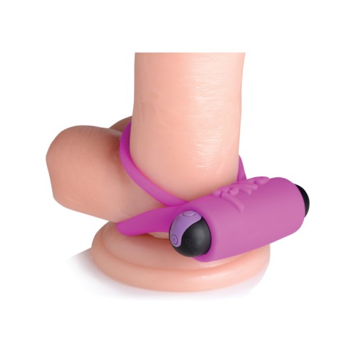 Bang! Vibrating Cock Ring & Bullet Remote - Purple Pleasure