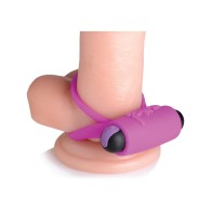 Bang! Vibrating Cock Ring & Bullet Remote - Purple Pleasure